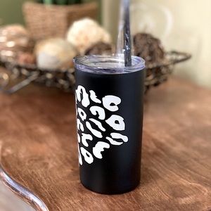 BLACK & WHITE 12 oz Steel Tumbler